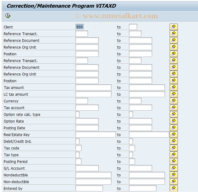 SAP TCode FO_ANCO_03 - Analysis/Correction Program VITAXD