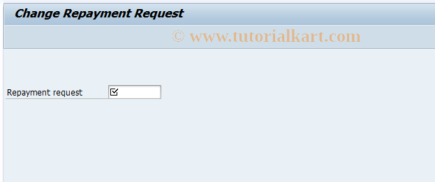 SAP TCode FP02R - Change Repayment Request