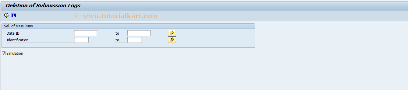SAP TCode FP03DML - Logs of Submissions for Collection