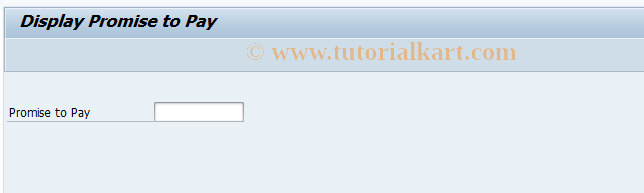 SAP TCode FP2P3 - Display Promise to Pay