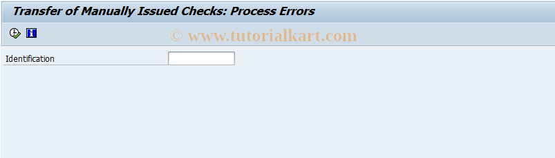 SAP TCode FP52 - Postproc.Tfr of Man. Issued Checks