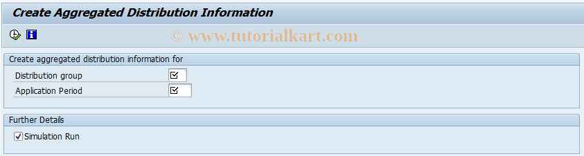 SAP TCode FP60A - Aggregated Distribution Information