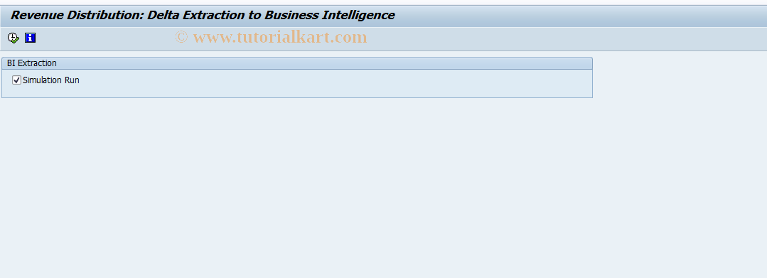 SAP TCode FP60BW - Revenue Distribution: BI Extraction