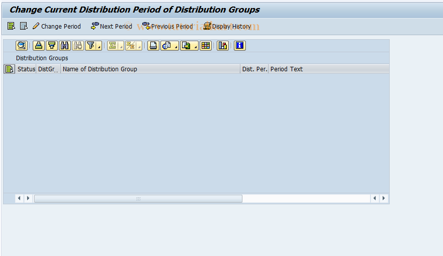 SAP TCode FP60G - Change Distribution Periods