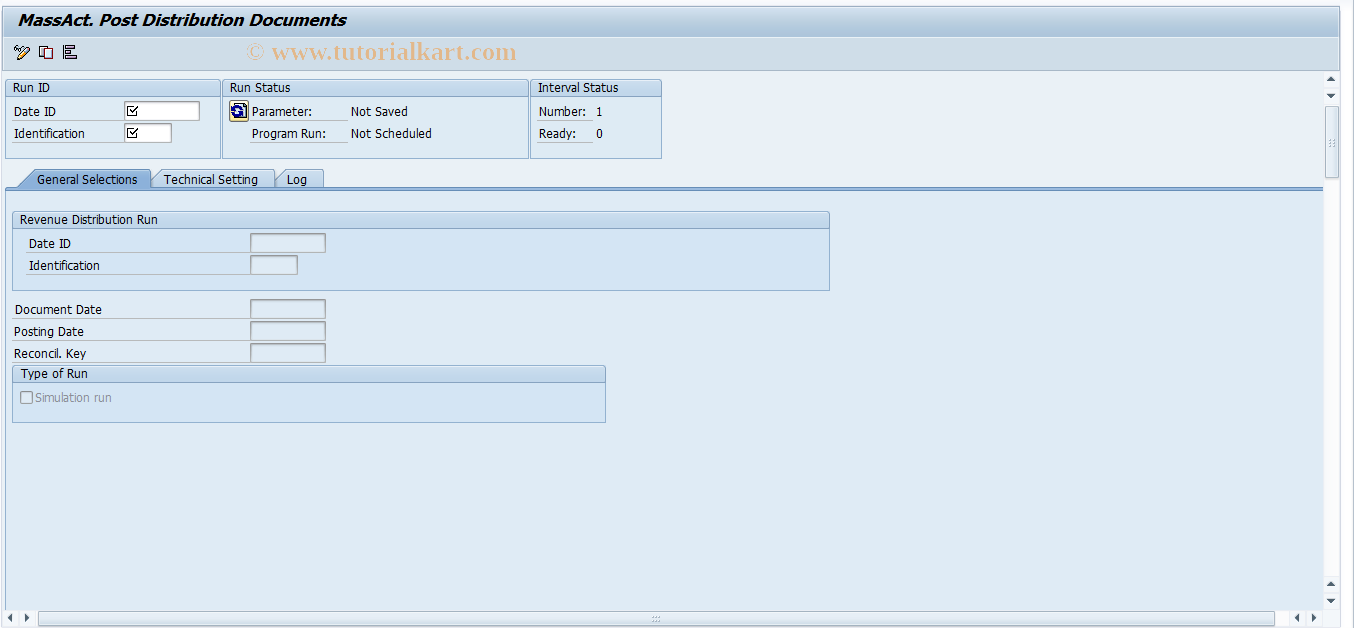 SAP TCode FP60P - Post Revenue Distribution