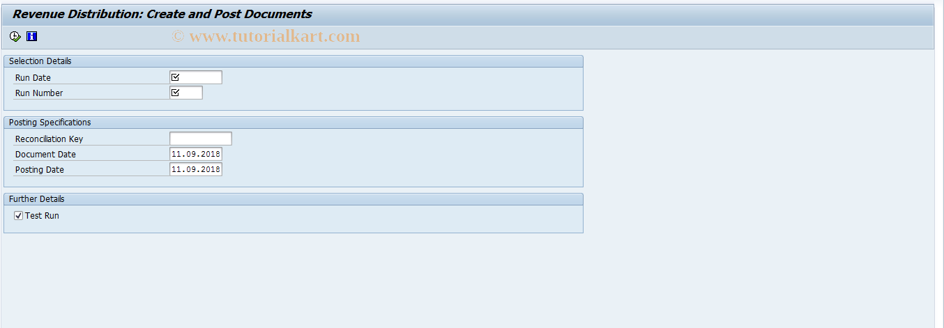 SAP TCode FP60P_OLD - Post Revenue Distribution