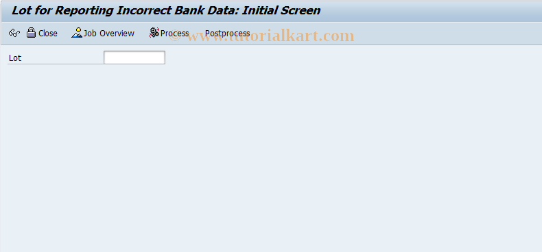 SAP TCode FP70 - Returns Lot: Incorrect Bank Data