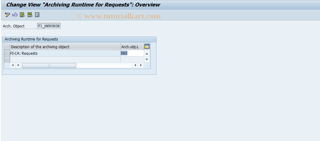 SAP TCode FPAR02A - FI-CA: Residence Time for Requests