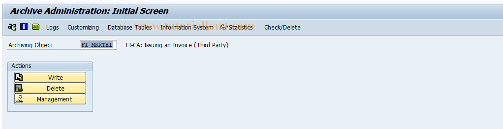 SAP TCode FPAR12 - FI-CA: Invoicing by Third Party