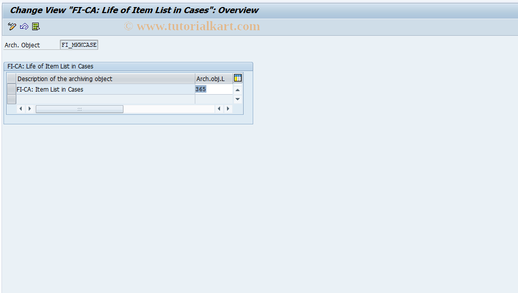 SAP TCode FPARCASE0 - FI-CA: Item List Residence Time