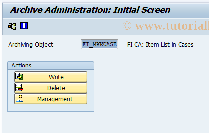 SAP TCode FPARCASE1 - Archiving of Item List in Cases