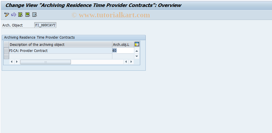SAP TCode FPARCAVT0 - FI-CA: Prov.Contracts Resid. Time
