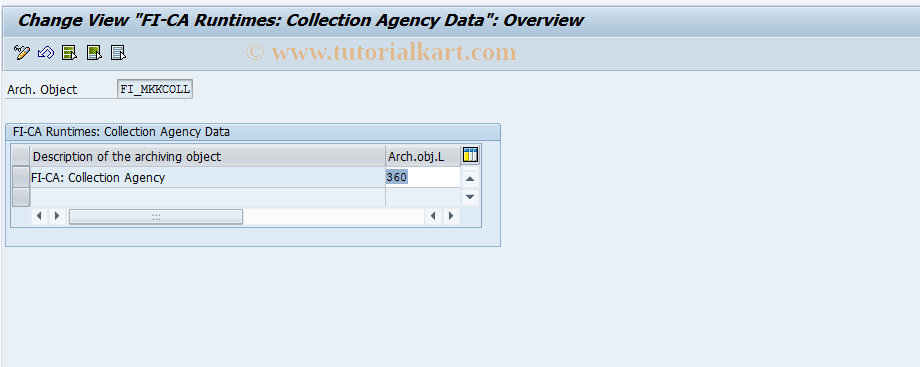 SAP TCode FPARCOLL0 - FI-CA: Collection Agency Resid.Time