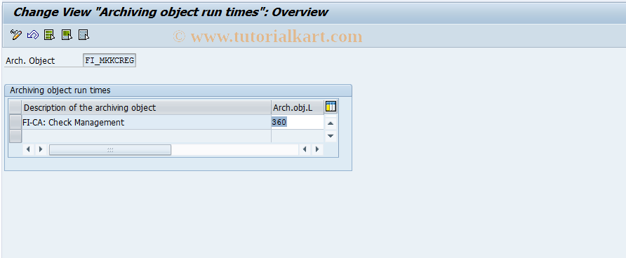 SAP TCode FPARCR0 - FI-CA: Check Deposit Residence Time