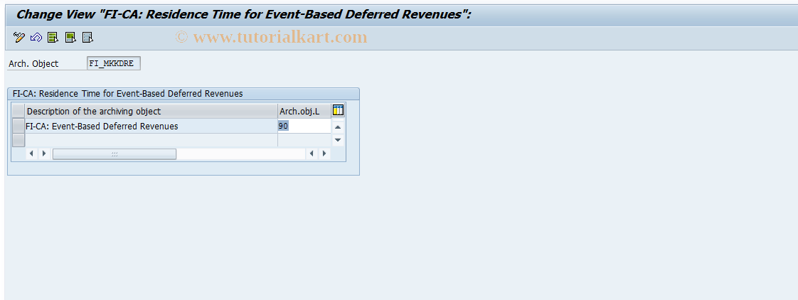 SAP TCode FPARDRE0 - Event-Based Definition Revenues Resid.Time