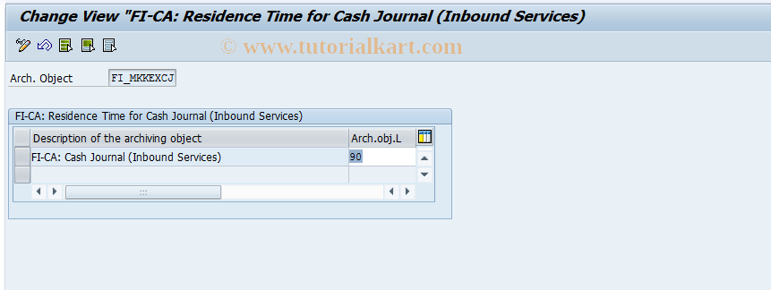 SAP TCode FPAREXCJ0 - FI-CA: Cash Journal (Inb. Services)