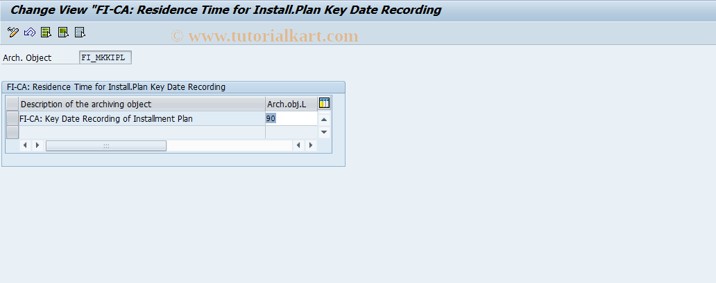 SAP TCode FPARIPL0 - Inst.Plan Key Date Residence Time