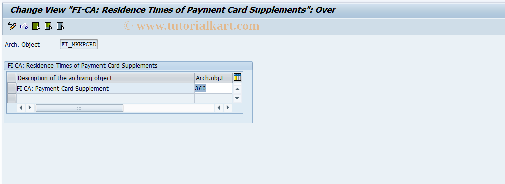 SAP TCode FPARPCARD0 - FICA: Pmt Card Supplement Resid.Time
