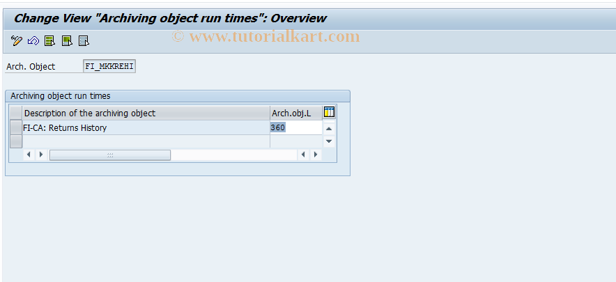 SAP TCode FPARR2 - Returns History Residence Time