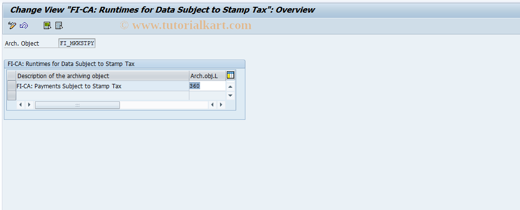 SAP TCode FPARSTPY0 - FICA: Life for Pymts Sub. to StampTx