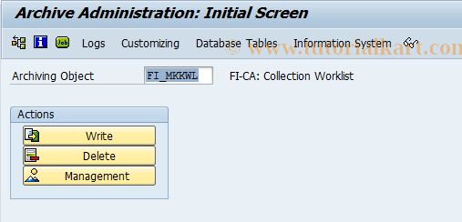 SAP TCode FPARWL1 - Archiving of Collection Worklist