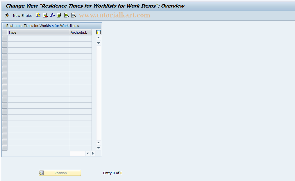 SAP TCode FPARWLA0 - FI-CA: Worklist Residence Time