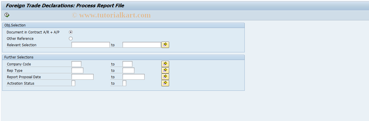 SAP TCode FPAWM - Processing of Report File