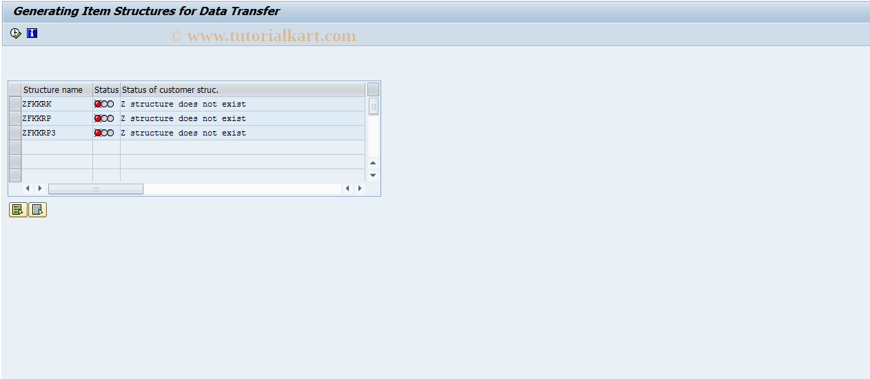 SAP TCode FPB11 - ReturnsLotTransfer - Customer Struct.Gen