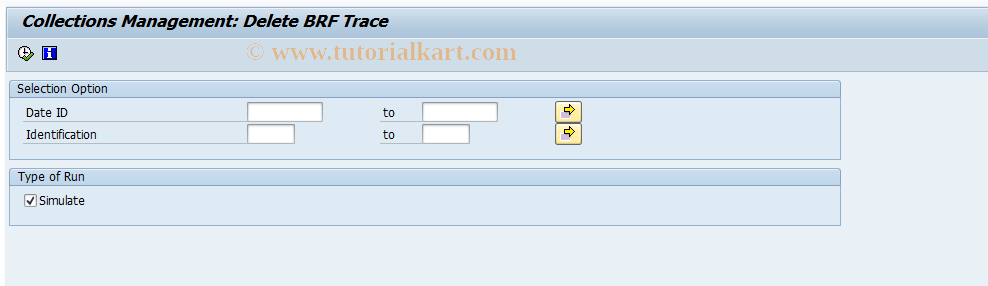 SAP TCode FPBRFTRACE_DELETE - Delete BRF Trace