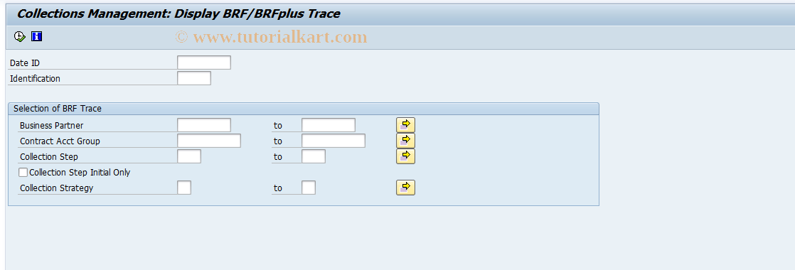 SAP TCode FPBRFTRACE_DISPLAY - Display BRF Trace