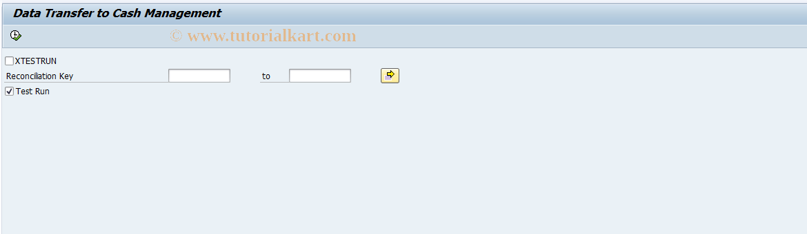 SAP TCode FPCF - Transfer Data to Cash Management