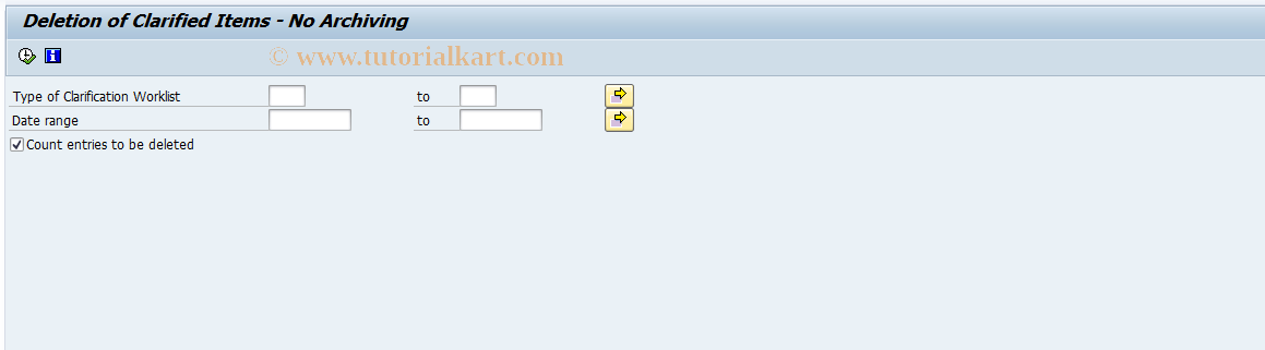 SAP TCode FPCFDEL - Delete Completed Clarification Cases