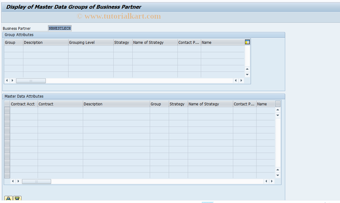 SAP TCode FPCGA - Display Master Data Groups