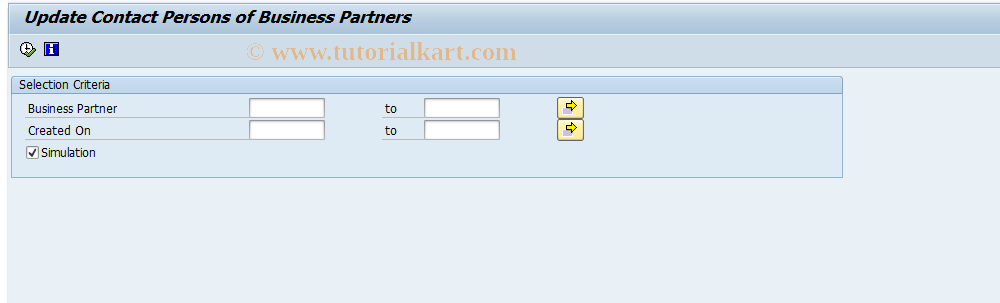 SAP TCode FPCGB - Update of Contact Persons