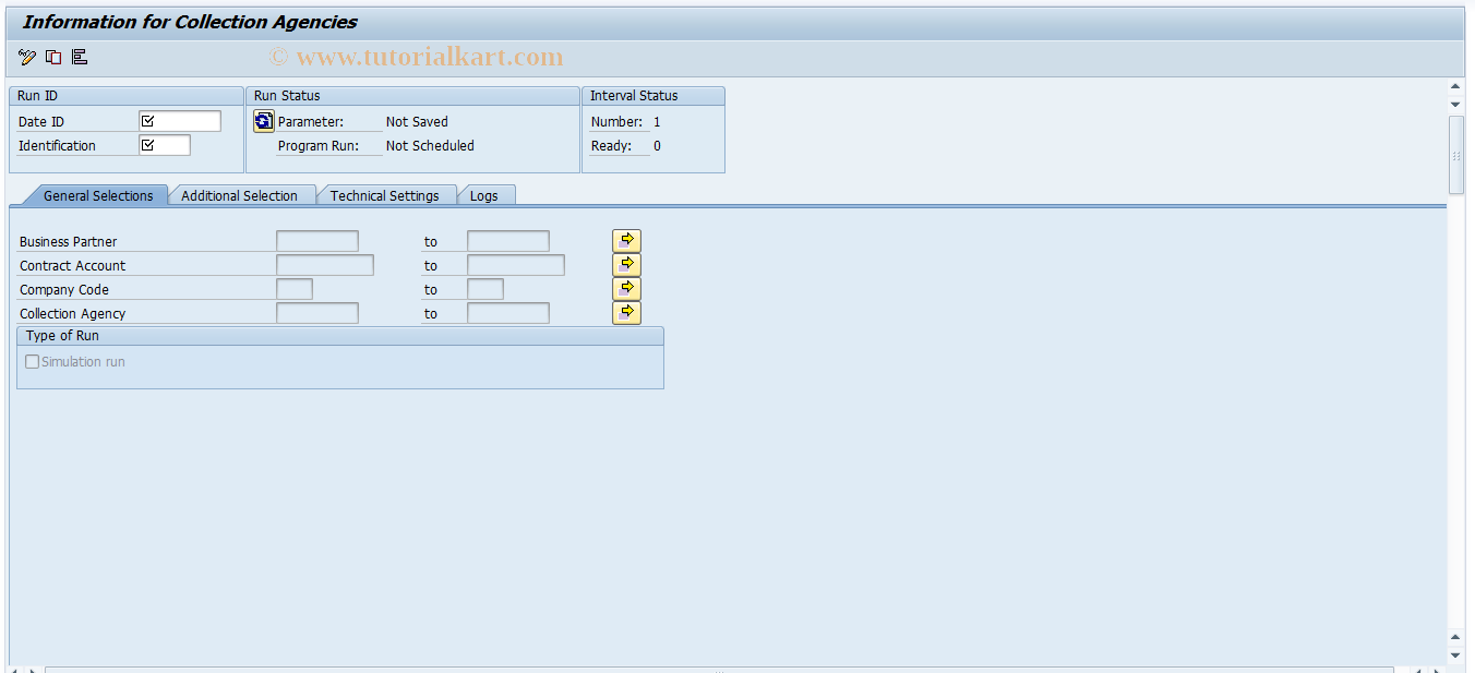 SAP TCode FPCI - Information for Collection Agencies