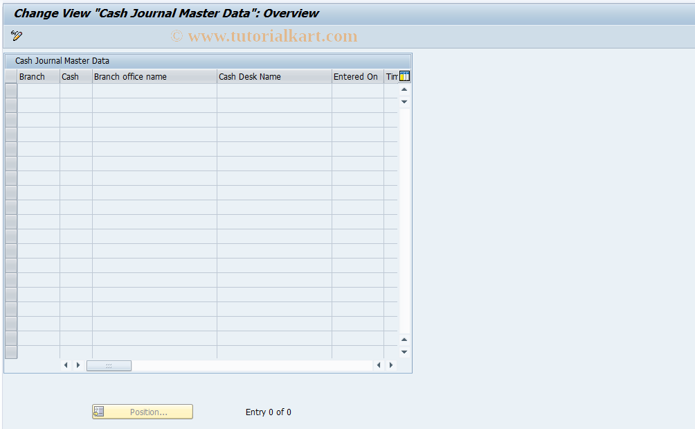 SAP TCode FPCJM - Edit Cash Object