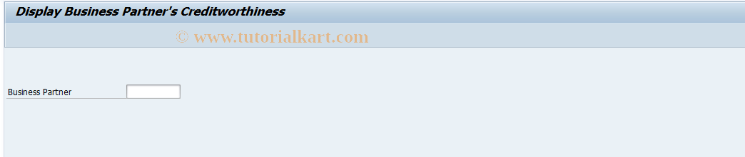 SAP TCode FPCR1 - Display Creditworthiness