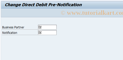 SAP TCode FPDDA2 - Change Debit Memo Notification