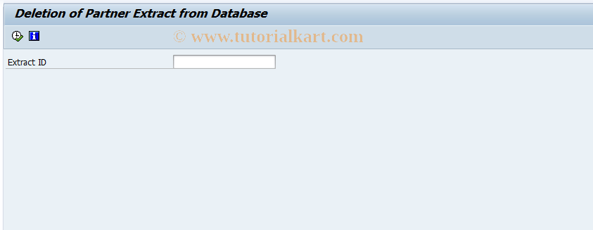 SAP TCode FPDEP_DEL - Partner Extracts - Delete of Extract