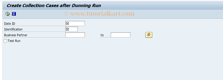 SAP TCode FPDM01 - Create Collective Cases after Dunn. Run
