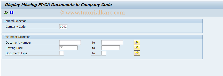 SAP TCode FPDOC - Display missing FI-CA document