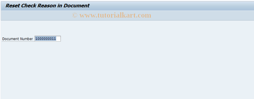 SAP TCode FPE2C - Reset Check Reason in Document