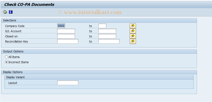 SAP TCode FPG7 - Check CO-PA Documents