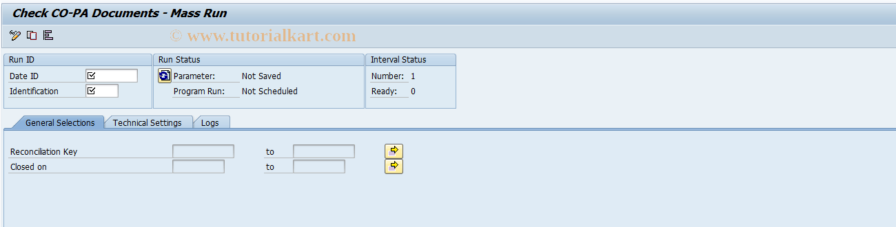 SAP TCode FPG7M - Check CO-PA Documents - Mass Run