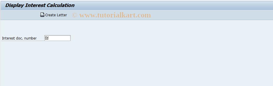 SAP TCode FPI4 - FI-CA: Display Interest Calculation