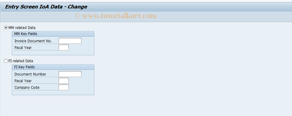 SAP TCode FPIA_SINGLE_02 - FPIA Single Transaction Create/Chang