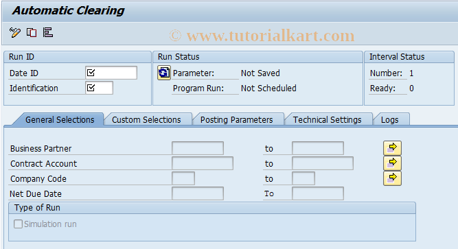 SAP TCode FPMA - Automatic Clearing