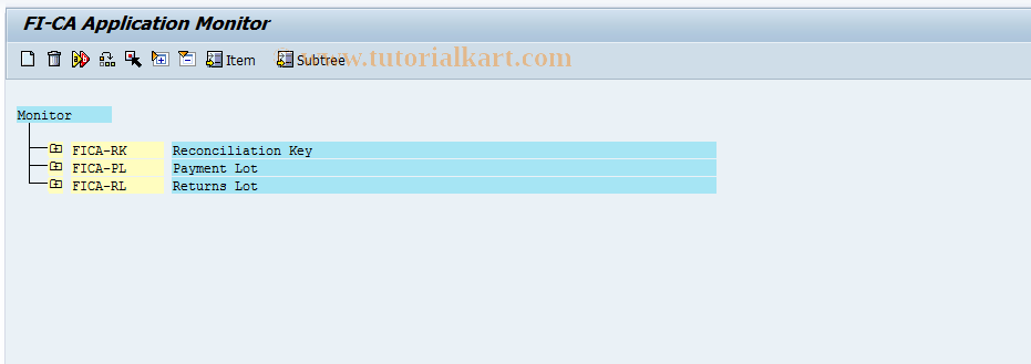 SAP TCode FPMO - FI-CA: Application monitor