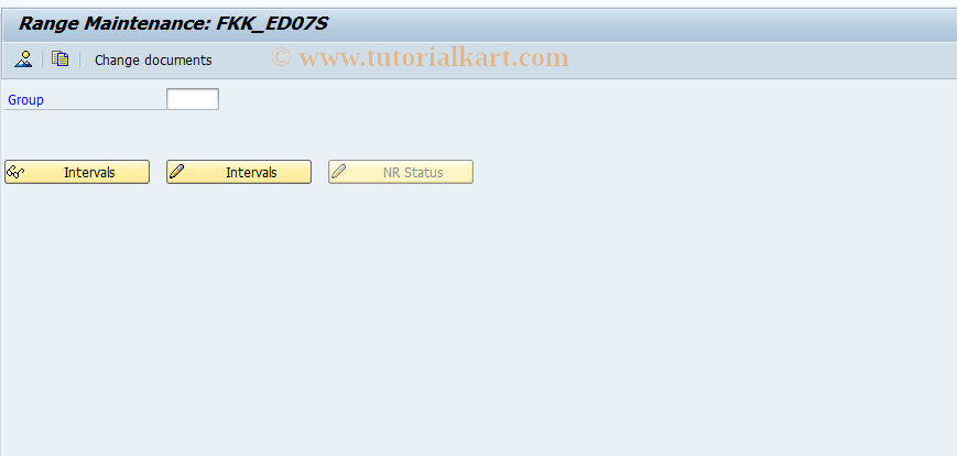 SAP TCode FPN6_07S - Number Range Maintenance: FKK_ED07S