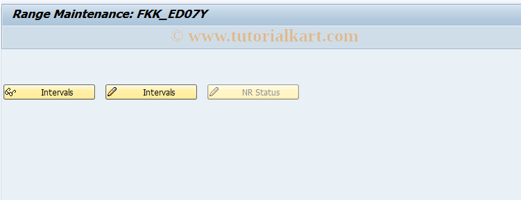 SAP TCode FPN6_07Y - Number Range Maintenance: FKK_ED07Y